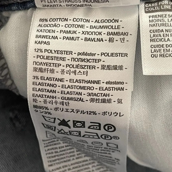 Levi's Classic Mid Rise Skinny Jeans Size 18M W34 L30 Blue Ankle Stretch - Picture 6 of 8